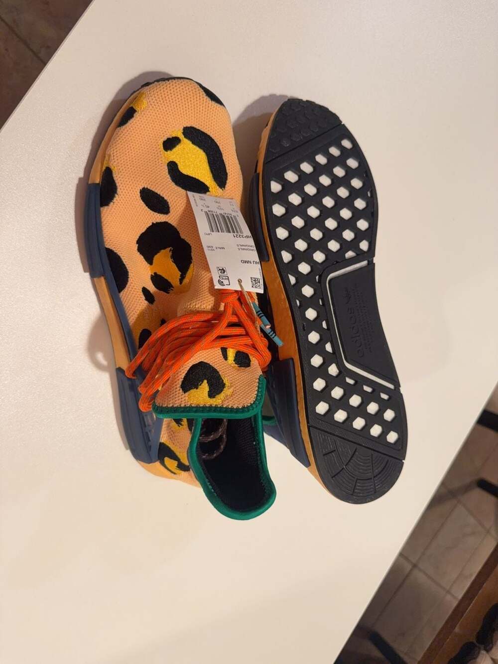 Adidas Pharrell Williams HU NMD Animal Print Orange Size 11